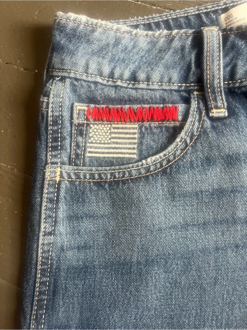 Hollister Low Rise Baggy Jort Blue Denim Cutoff Shorts